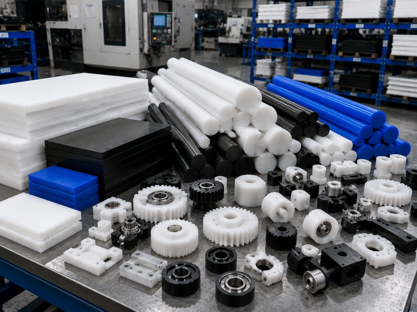 Acetal sheet rod or machined plastic product