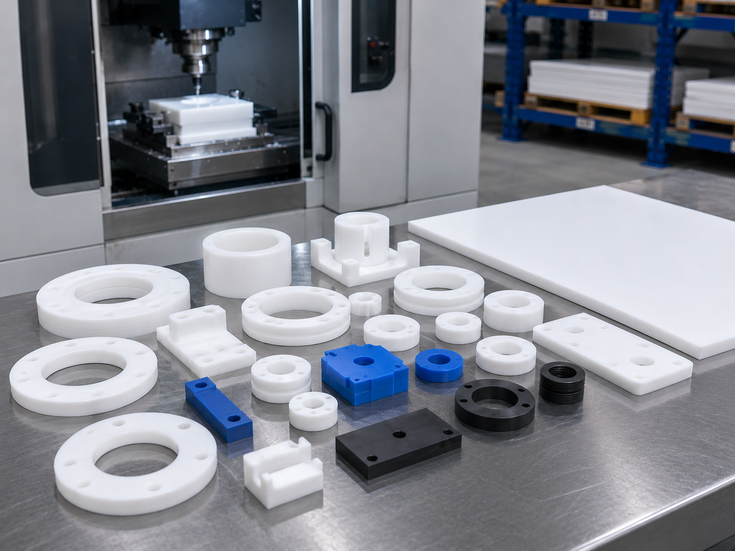 PTFE plastic in an industrial application